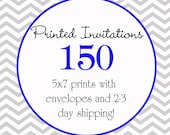 150 Printed Invitations & Colored Envelopes - 2-3 day shipping Il_170x135