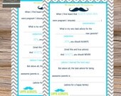 Baby shower mad libs in mustache theme any colors - DIY, digital file, printable Il_170x135