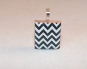 Black and White Chevron pendant