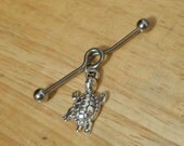 Industrial Barbell - Silver Turtle Industrial Barbell - Industrial Piercing