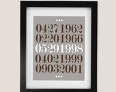Important Dates - Anniversary - Wedding - Printable Home Decor Artwork - Print it Yourself JPG - PIY