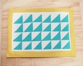 Placemat Trivet graphic triangle patchwork