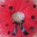 Girl's Lady Bug Tutu Costume with Antenna. Lady Bug Birthday Tutu. Red and Black Tutu. Halloween Tutu
