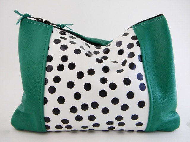 NEW - Emerald Leather Statement Clutch - EXTREMELY LIMITED