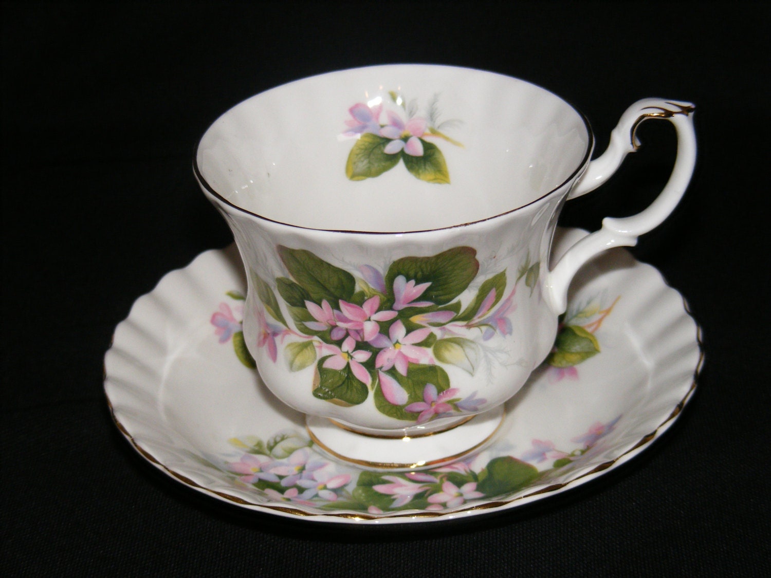 Royal Albert Teacup and Saucer entitled Mayflower circa 1960-1970
