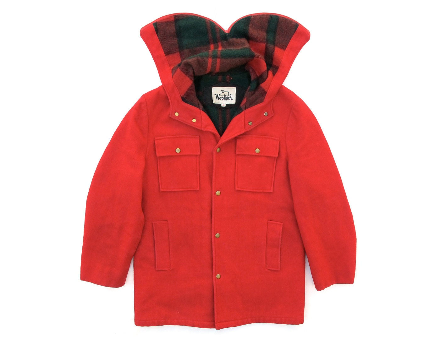 Vintage Woolrich Red Wool Coat