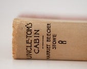 Antique Hardcover Books, Valentines Gift For Wife, Author Writer Gift, Uncle Tom's Cabin Brunswick Edition Written By Harriet Beecher Stowe