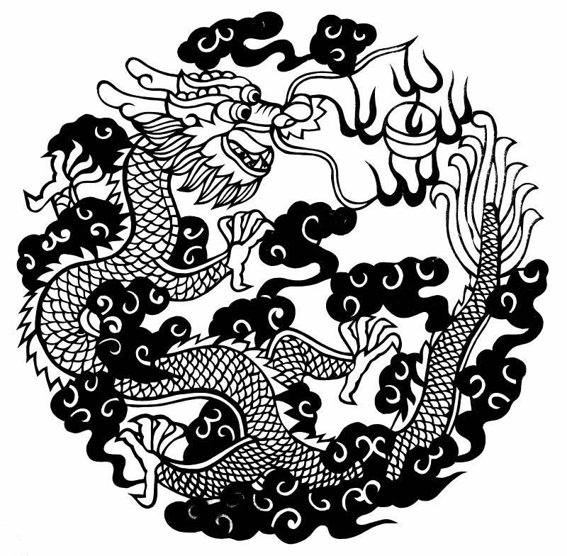 Handmade Paper Cut Silhouettes Paper cutting Dragon