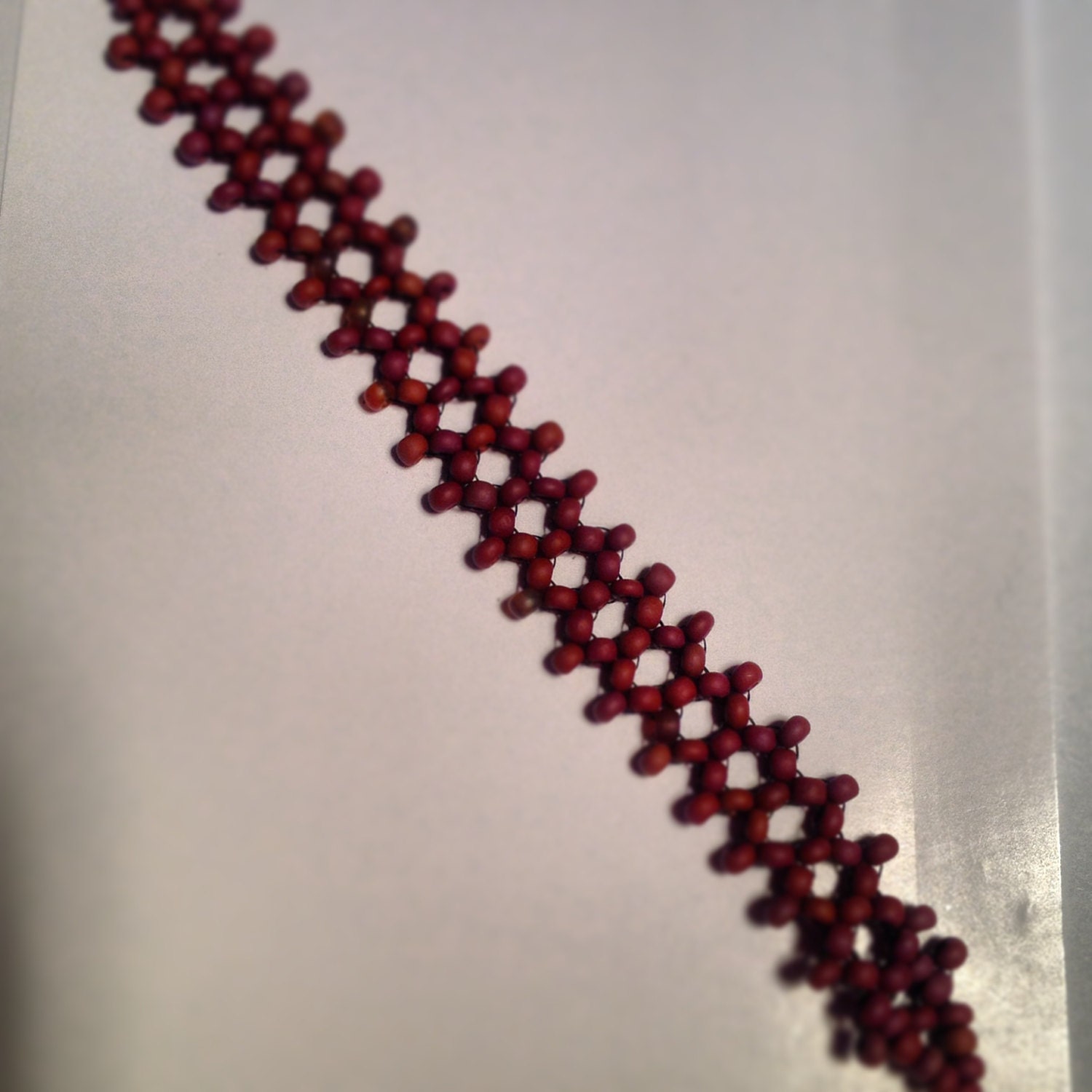 Matte brick red bracelet