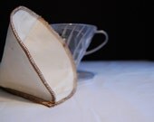 Reusable Coffee Filters - Hario v60 style (2) made with organic cotton