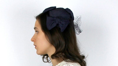 vintage 1950s hat / calot / Navy