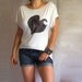 Asymmetric Cotton Jersey Top Decorated Satin Heart
