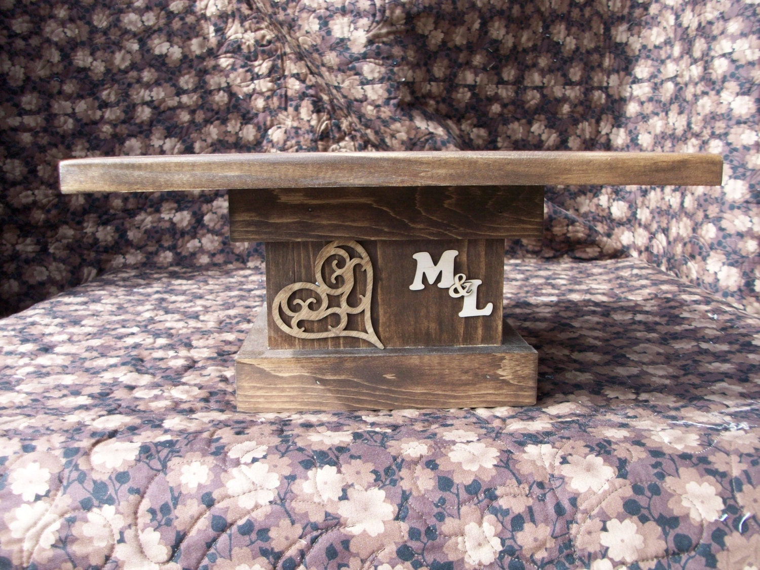 Wooden Wedding Cake Stand/ Rustic Wedding Cake Stand/Pedestal Cake Stand