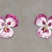 Purple & White Enamel Faux Pearl Pansy Flower Scatter Brooch Pins