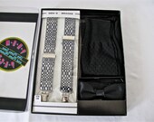 1980s After Six Prom Pack - Braces Suspenders Bow tie Socks - NOS MINT