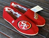 Custom 49ers TOMS shoes