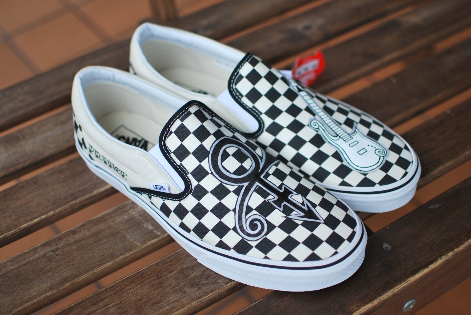 Prince White Cloud Guitar Vans shoes