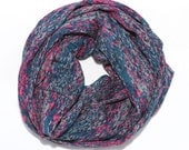 Colorful Circle Scarf - Teal Pink Purple Infinity