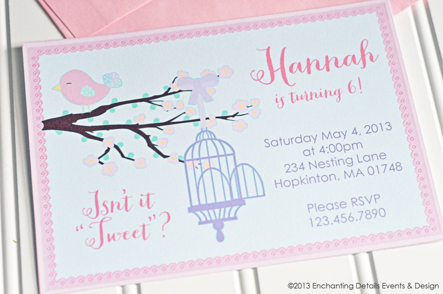 BIRD Printable Birthday Party Invitation Sweet Tweet Il_170x135
