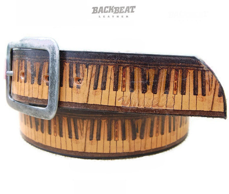 Belt for men and woman / Handmade Leather vintage PIANO