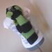 Crochet Scarf, Neck Warmer, long scarf, blocks, black,lime green
