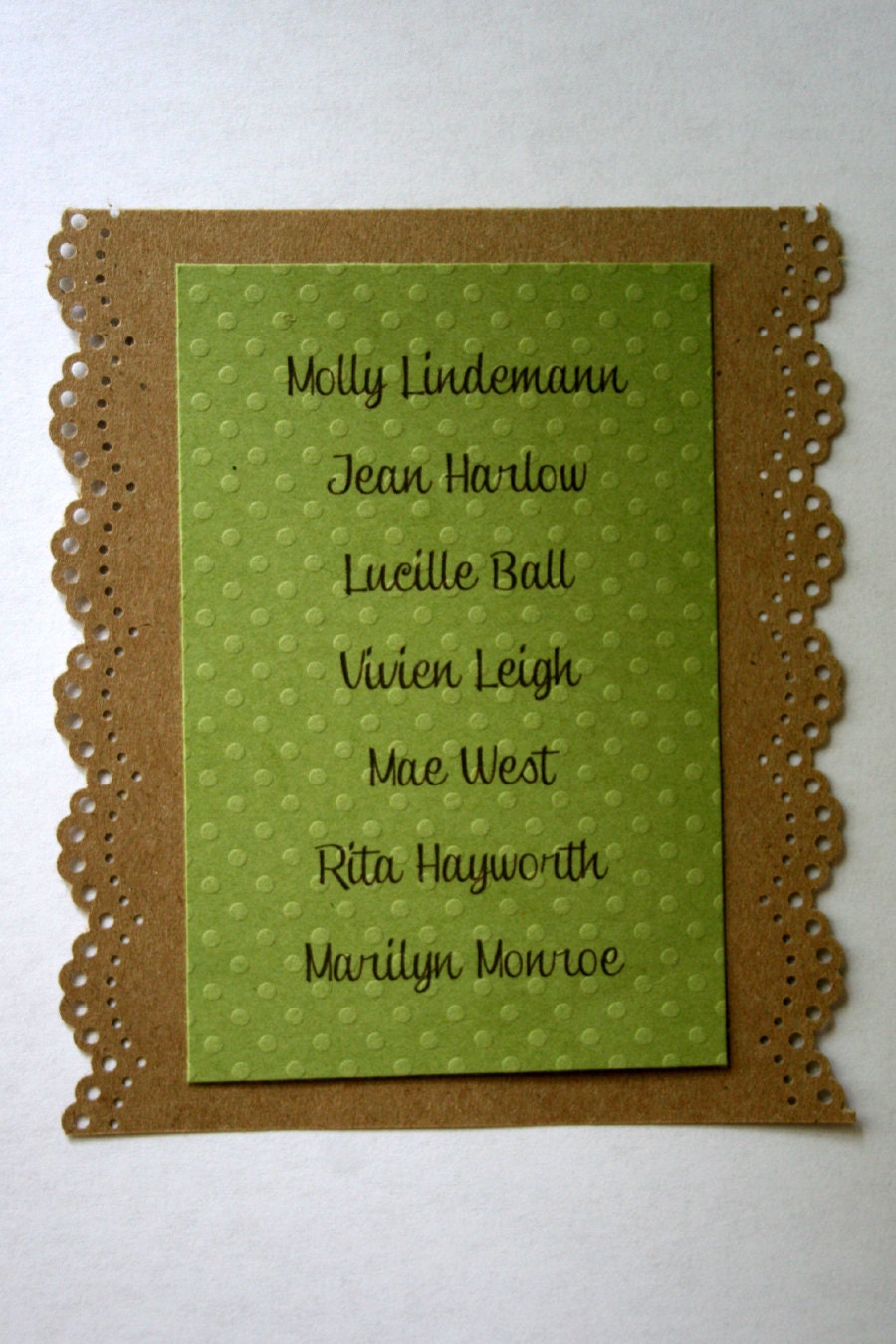 Molly L. Custom Seating Chart