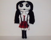 School Girl Gothic Rag Doll