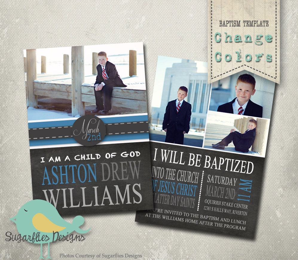 Baptism Invitation Templates - Baptism Boy 01