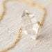 Herkimer Diamond Necklace, bridal jewelry, bridesmaid jewelry, raw crystal necklace, eco friendly, April birthstone
