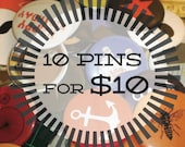 Mix and Match 10 1.5 inch Pins