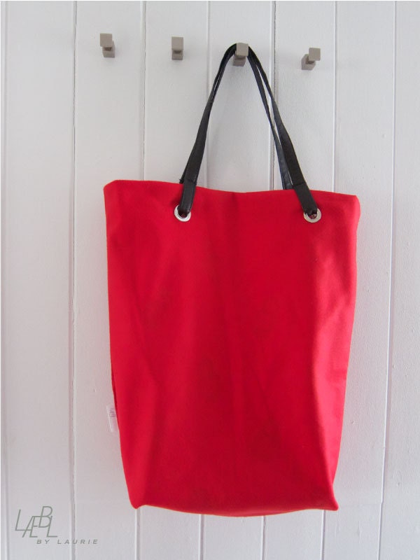 Large, woolen bag, Shopper bag, Tote bag - Læbl1007