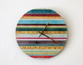 Unique Wall Clock, Home Decor, Decor and Housewares, Home and Living, Cottage Chic Decor, Ruler Wall Clock