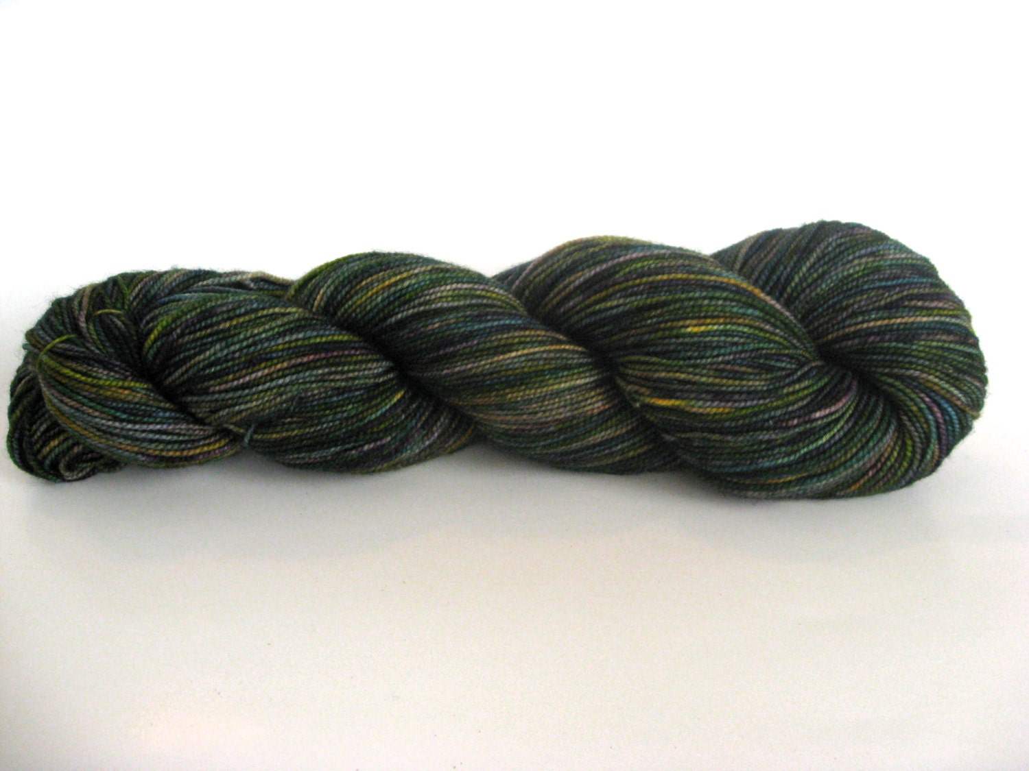 100% Superwash Merino Sock Yarn - 400yds per 100g green purple yellow teal
