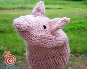 handpuppet "PIG" knitting pattern PDF