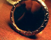 Brass Lipstick Compact w Mirror