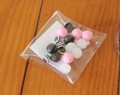 Girls DIY Bracelet Craft Kit - Barbie Vintage Glam Princess - Pink & Black - Party Pack of 5 kits