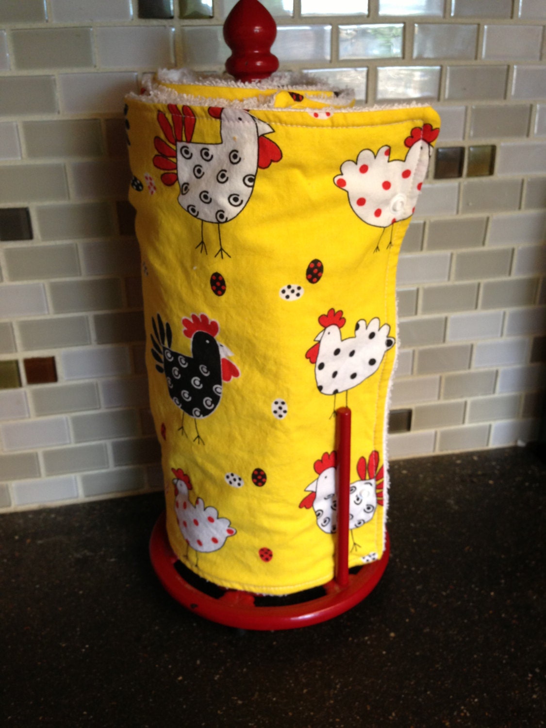 Yellow Chickens Unpaper Towels - Set of Twelve - One Dozen