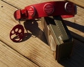 Budweiser beer bottle cap leather dog collar with paw shaped bottle opener.  Any Size or Color