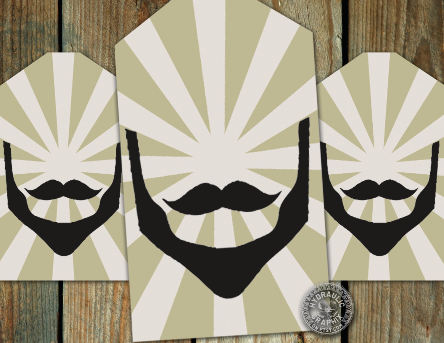 DIY printable Beard and Mustache Bash themed costume Birthday Party, Man Cave Party gift tags - retro sign, steampunk and vintage inspired