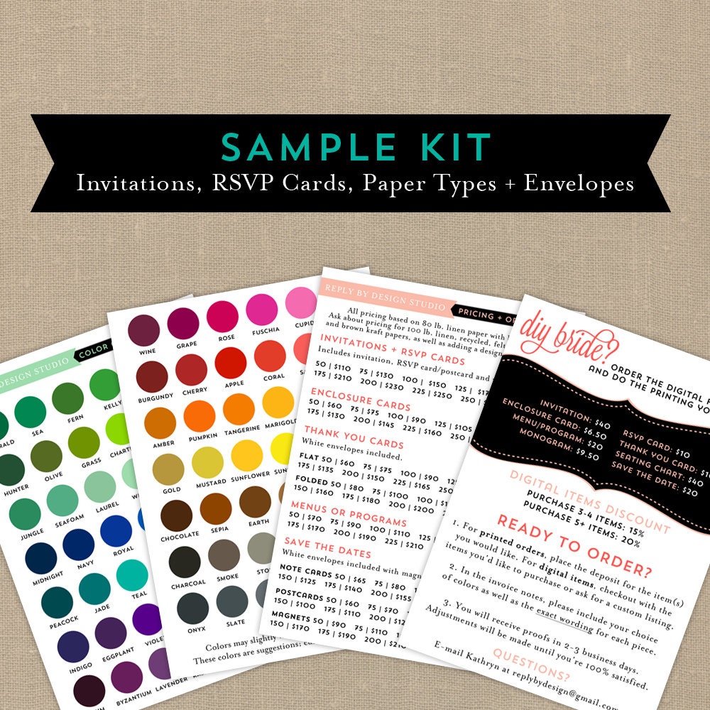 Wedding Invitations Sample Kit