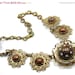 Brown Thermoset Rhinestone Necklace 1950s Vintage Jewelry