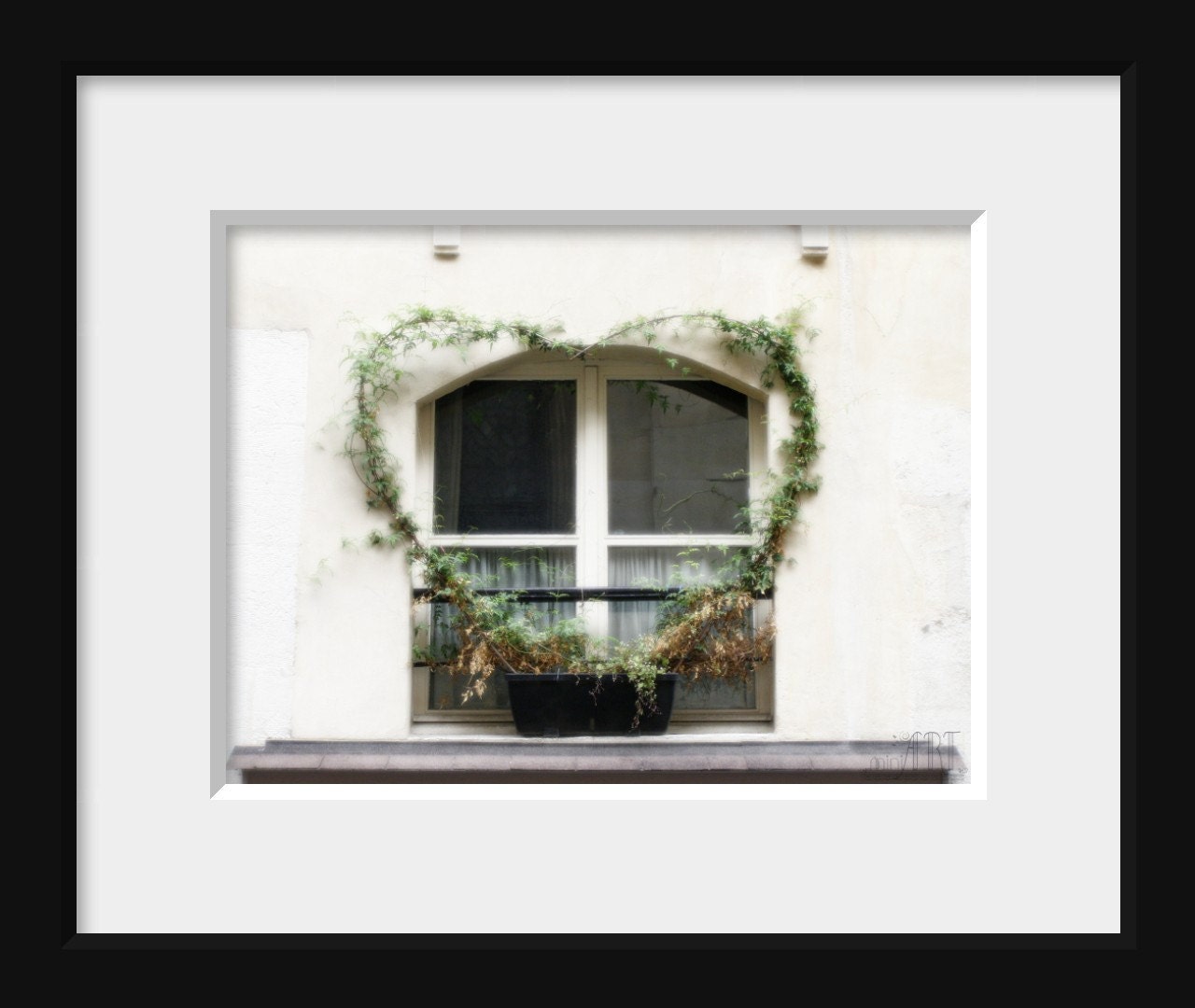 Paris photogrphy, love print, natural home decor, romantic heart window, gift for lover, fine art photography 5x7 (13x18)F R E E  SHIPPING