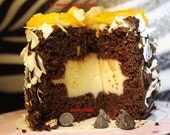 Vegan Baby Mini chocolate cake with a special,orange vanilla suprise and toasted unsweetened coconut,Vegan,Healthy,Wedding