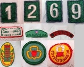 Lot of TEN vintage girl scout badges