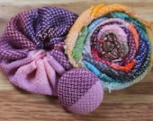 Women's Wrap Scrap Hair Clip,  Made from Upcycled Girasol Amitola Pink Weft