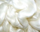 1 lb Silky White Bamboo Roving Fiber Top for spinning, blending, and more