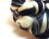 4 Oz "Twilight" Wool Roving Braid Fiber for Spinning, blending, & more.