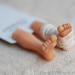 Broken leg in the book. Unusual art bookmark. Funny gift for children, kids, all, him, her. Neutral plaster