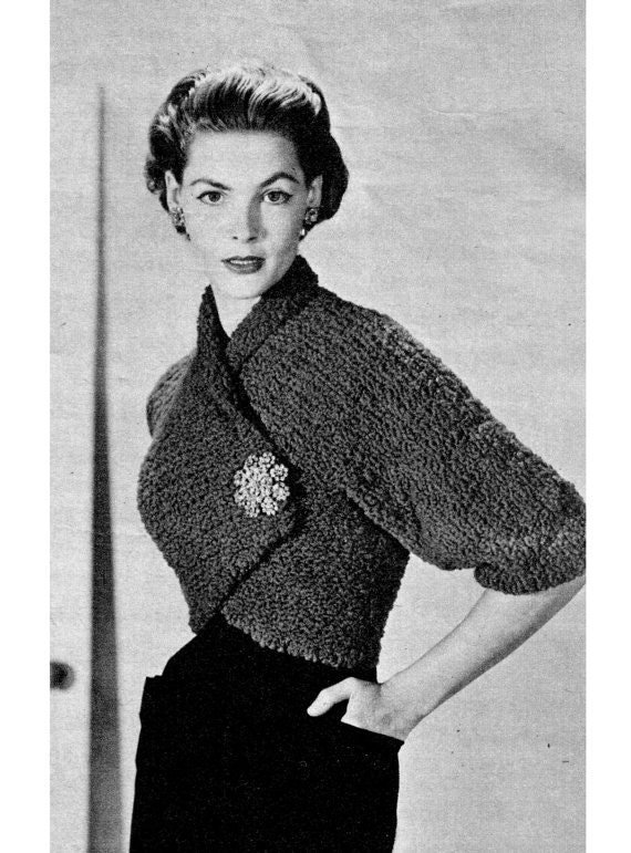 Vintage 50s Knit Shrug Jacket PDF Pattern INSTANT by kissproof