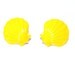 Retro Yellow Beach Shell 1980s Vintage Oversize Plastic Earrings